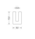 Uszczelka na krawędź 3 mm, biały spieniony silikon 3x9x13 mm, 0629556