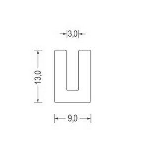 Uszczelka na krawędź 3 mm, biały spieniony silikon 3x9x13 mm, 0629556