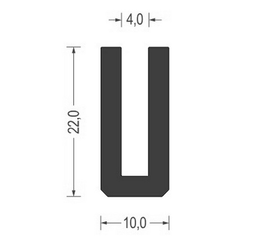 Uszczelka na krawędź 4 mm guma neopren 60° ShA, olejoodporna, 0629807 - obrazek 3