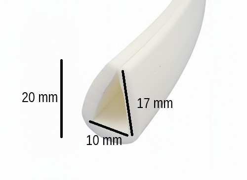 Osłona krawędziowa na 10 mm białe PVC, 12-378-KT - obrazek 2