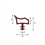 Uszczelka do biała do ościeżnicy drzwi, 070-070