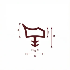 Uszczelka do biała do ościeżnicy drzwi, 070-070