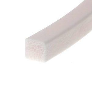 Uszczelka silikonowa pianka FDA bez kleju 10x10mm biała 0628410