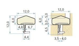 Uszczelka do drzwi wewnętrznych drewnianych  Qlon-3106 srebrnoszara - 0141407