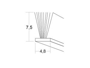 Uszczelka szczotkowa do drzwi przesuwnych 4,8 x 7,5mm bez kleju - 0148117