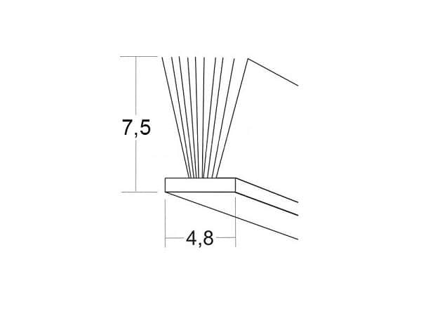Uszczelka szczotkowa do drzwi przesuwnych 4,8 x 7,5mm bez kleju - 0148117
