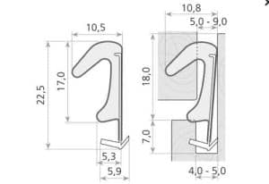 Uszczelka do drzwi drewnianych Qlon 3109 biała - 014817-BE