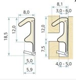 Uszczelka do drzwi drewnianych Qlon 3096 czarna - 014842