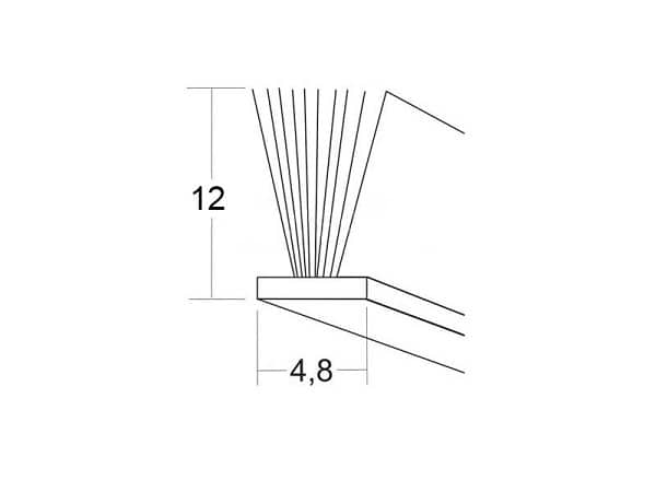 Uszczelka szczotkowa do drzwi przesuwnych 4,8 x 12 mm bez kleju - 0148782