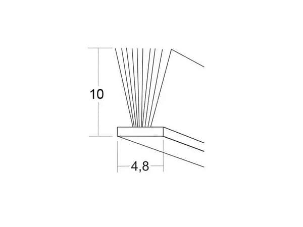 Uszczelka szczotkowa do drzwi przesuwnych 4,8 x 10mm bez kleju - 0148784