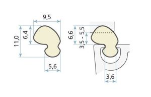 Uszczelka do okna drewnianego Qlon 9646 szara -0149649