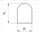 Uszczelka silikonowa  lita termiczna kopułka 10 x 13mm czerwona - 0230174