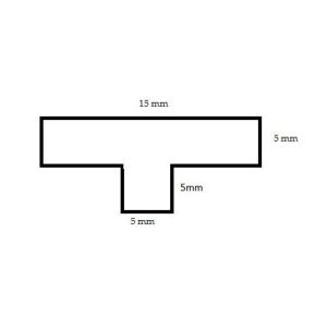 Uszczelka do pakowarek typu T 10 x 15 x 5mm silikonowa transparentna matowa - 09910821