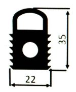 Uszczelka klapy burty wywrotki gumowa czarna - 03562025
