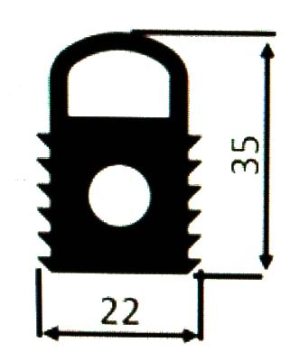 Uszczelka klapy burty wywrotki gumowa czarna - 03562025