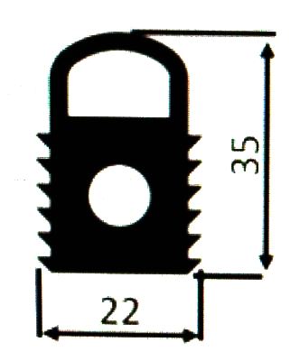 Uszczelka klapy burty wywrotki gumowa czarna - 03562025