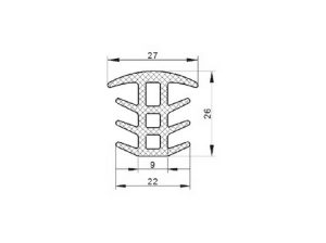 Uszczelka do wiaty fotowoltaicznej, carportu, 0356816