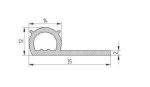Uszczelka do drzwi typu P lita 12 x 35mm gumowa czarna - 0357519