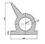 Uszczelka do drzwi porowata 18 x 21mm gumowa czarna Stomil SP-268 - 04-0268