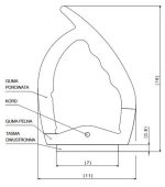 Uszczelka do drzwi samoprzylepna porowata typu D 11 x 16mm L - 3,53 m czarna - 04-556