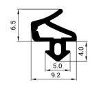 Uszczelka do okna PCV typu Salamander S-1251 gumowa czarna - 04-805