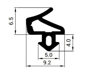 Uszczelka do okna PCV typu Salamander S-1251 gumowa czarna - 04-805