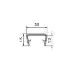 Osłona samozaciskowa typu U na krawędź 20 - 23mm PVC czarna - 04681017