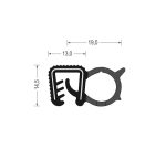 Uszczelka do drzwi samochodowych na krawędź 2 - 4mm gumowa czarna - 0624247