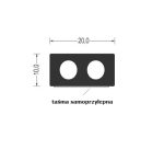 Uszczelka samoprzylepna porowata z otworami 10 x 20mm czarna - 062588