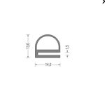 Uszczelka do drzwi chłodni typu E 1,5 x 13 x 14mm silikonowa szara - 0626059