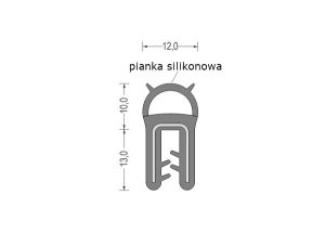 Uszczelka do drzwi samozaciskowa na krawędź 1 - 3mm silikonowa szara - 0628144