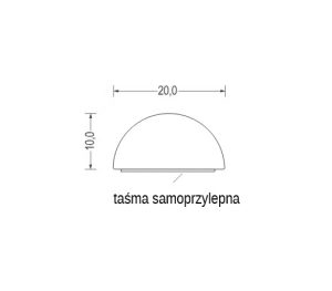 Uszczelka samoprzylepna silkonowa porowata typu D 10 x 20mm biała - 0629361