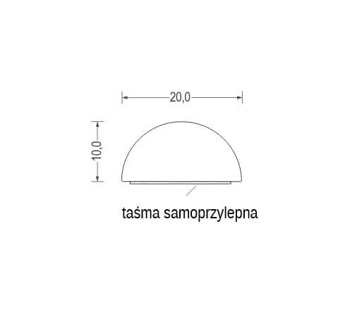 Uszczelka samoprzylepna silkonowa porowata typu D 10 x 20mm biała - 0629361