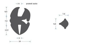 Uszczelka do szyby 6mm z wypełniaczem gumowa czarna - 0629639-KPL