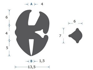 Uszczelka do szyby 4mm z wypełniaczem gumowa czarna - 0629795-KPL