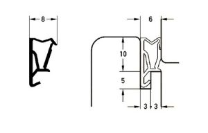 Uszczelka do okna drewnianego krawędziowa biała Deventer SV-103 - 09-762-01