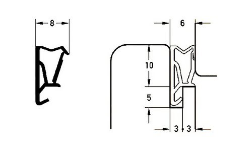 Uszczelka do okna drewnianego krawędziowa biała Deventer SV-103 - 09-762-01
