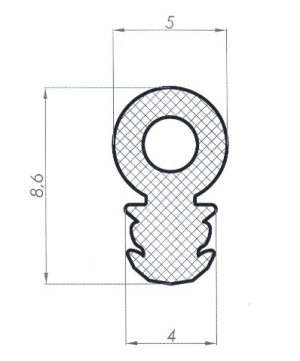 Uszczelka do drzwi pokrywy wędzarni suszarni średnica 5mm silikonowa transparentna matowa - 0990900