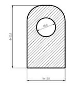 Uszczelka silikonowa  lita termiczna kopułka 12 x 20mm czerwona - 0991122