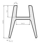 Uszczelka krawędziowa na szybę typu H 12mm silikonowa transparentna matowa - 0991278