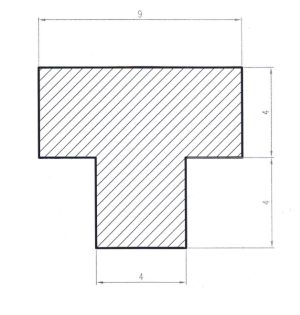 Uszczelka do zgrzewarki pakowarki typu T 9 x 8 x 4mm silikonowa czarna - 0991315