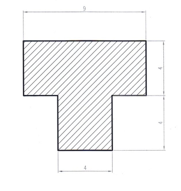 Uszczelka do zgrzewarki pakowarki typu T 9 x 8 x 4mm silikonowa czarna - 0991315