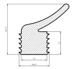 Uszczelka do zgrzewarki pakowarki termiczna warga 6,5 x 11mm silikonowa czerwona - 09914840