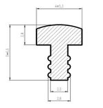 Uszczelka do zgrzewarki pakowarki typu T 6 x 5 x 2mm silikonowa transparentna matowa - 09921420