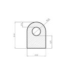 Uszczelka silikonowa  lita termiczna kopułka 10 x 14mm czarna 0992597
