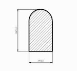 Uszczelka silikonowa  lita typu D 8 x 13mm transparentna matowa - 099504