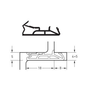 Uszczelka Deventer SV 185 do drzwi zewnętrznych, beż drewnianych 070-0607