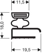 Uszczelka do drzwi lodówki chłodni z mocnym magnesem L-255 cm biała - 32-122-SMUszczelka do drzwi lodówki mocnym magnesem 18 x 19,5mm dł. 2,55m biała - 32-122-SM