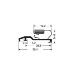 Uszczelka do drzwi lodówki z magnesem 14,6 x 19,2mm L - 2,60 m czarna - 32-219