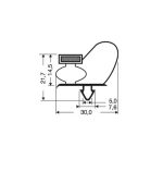 Uszczelka biała do drzwi urządzeń chłodniczych L-2,60 m, 32-704